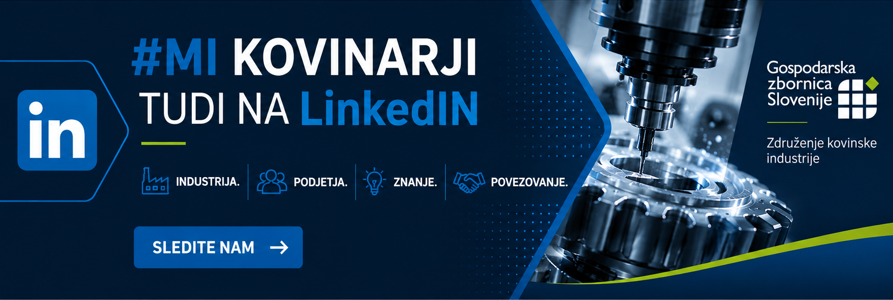 Spremljajte Združenje kovinske industrije na LinkedInu