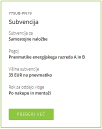 Nepovratne finančne spodbude za pnevmatike višjega energijskega razreda pri tovornih vozilih in avtobusih